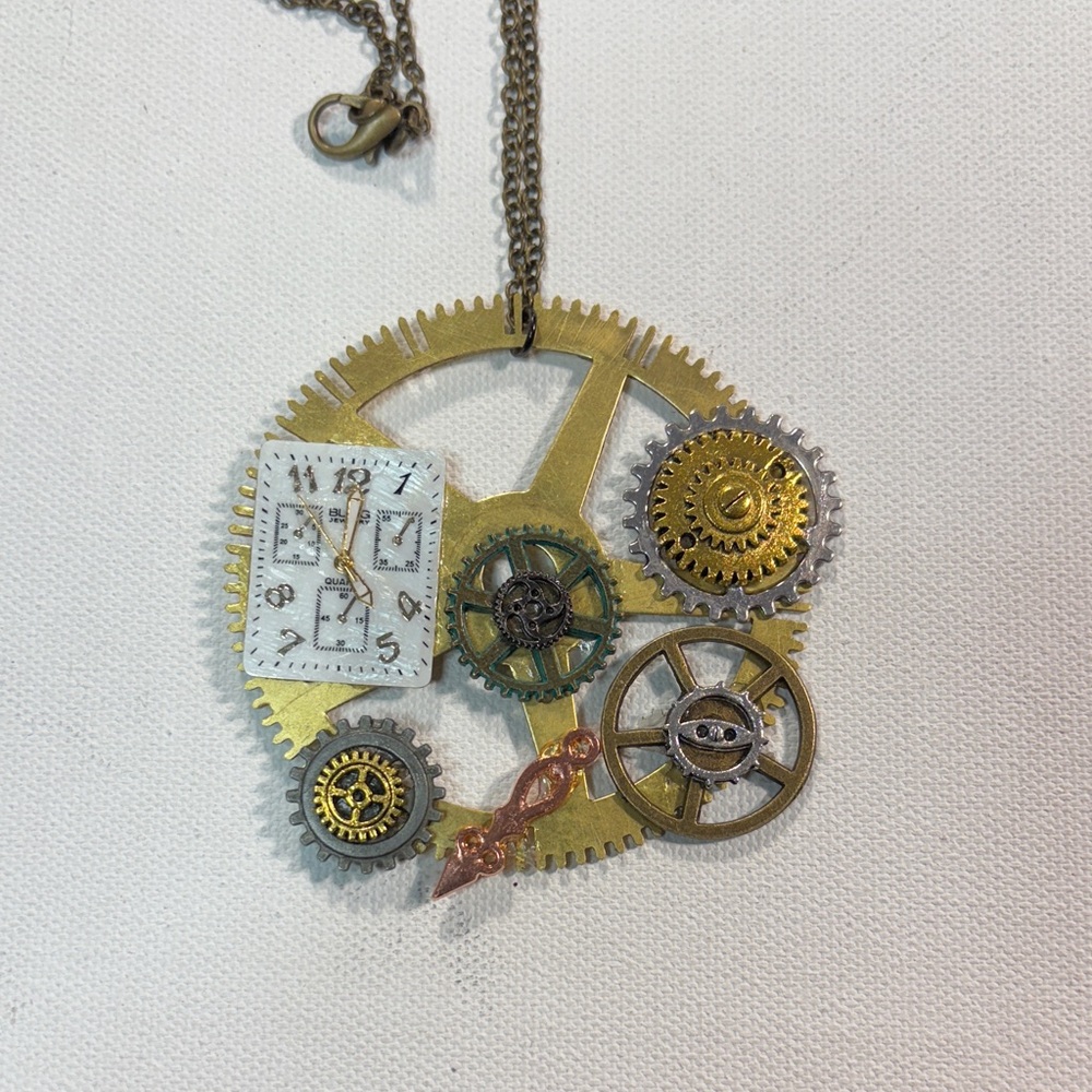 Steampunk Gear Pendant Necklace
